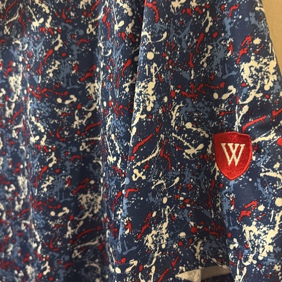 Donald Ross sportswear - Men's Blue Patterned polo golf Shirt- medium - Picture 6 of 6